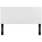 Modway Taylor Upholstered Linen Fabric Full/Queen Headboard - White-Black-Stained Poplar Wood Posts