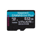 Kingston Canvas Go Plus microSD Memory Card - 512GB -Supports A2 app performance class