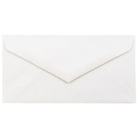 JAM Paper Monarch Envelopes, 3.88 x 7.5, Strathmore Bright White Wove with V-Flap 1000 Pack (195201B)-Bright white