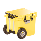 RovR RollR 45 Quart Wheeled Hard Cooler with Telescopic Handle - Sunny Side-New RapidLock Latches create an airtight seal and offer fast, easy-to-use access to the party