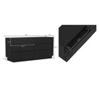 Manhattan Comfort Ardea 72" Contemporary 6-Drawer Double Dresser - Black-Six Storage Drawers: Offers generous space to keep clothing and everyday essentials neatly organized