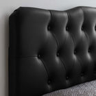 Modway Annabel Upholstered Vinyl Queen Headboard - Black-Fine vinyl upholstering