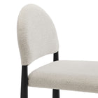 Modway Hayley Upholstered Fabric Counter Stools 2-Piece Set - Black/Cream-9