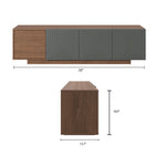 Nexera Riva TV Stand - 72" - Nutmeg/Greige-9