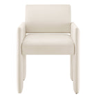 Modway Daven Stain-Resistant Performance Velvet Dining Armchair - Alabaster-7