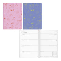 Letts Academic Weekly Planner - August to July - 8 1/4" H x 5 7/8" W - Joys Design - Multilingual-12 Months, August to July