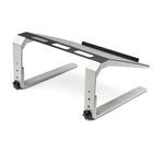 Startech Heavy Duty Adjustable Laptop Stand - Black/Silver-Heavy-duty steel platform (2.5 mm thick) and aluminum legs provide a stable platform, with weight capacity of 22lb. (10 kg)