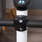 Soozier Stepper Exercise Machine with Handlebar - White & Blue-Steel construction with a powder coating for stability