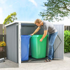 Outsunny 5' x 3' Metal Storage Shed - Light Grey-Double doors for convenient access
