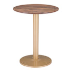 Zuo Alto Bistro Table - Brown/Gold-3 year limited warranty