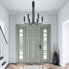 Modway Rekindle 6-Light Chandelier - Black-Iron Metal Construction