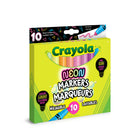Crayola Neon Washable Markers - 10 Pack-7 FLUORESCENT COLOURS: Includes 7 fluorescent colours that glow under blacklight, adding a “WOW” factor to any creation.