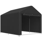 Outsunny 6.6' x 7.8' Portable Shed-Galvanised steel frame structure boosts wind-resistance and overall stability
