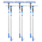 Gritt Commercial Pro Window Washing Cleaning Kit - 14" Squeegee - 14" Washer - 6' Telescopic Pole - 3 Pack-Blade Length: 14 Inches