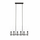Modway Skylark 6-Light Chandelier - Clear/Black-Modern 6-Light Chandelier