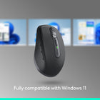 Logitech MX Anywhere 3S Compact Wireless Mouse - Black-Made with Recycled Plastic: Plastic parts in MX Anywhere 3S include certified post-consumer recycled plastic – 78% for Black, 61% for Pale Grey and Rose. Excludes plastic in printed wiring assembly (PWA), receiver, wire, FFC cable, and packaging