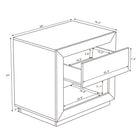 Manhattan Comfort Soren 26" Contemporary 1-Drawer Nightstand - Whitewashed Oak-Includes one spacious drawer for concealed storage and an open cubby for everyday essentials