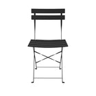 Lausaint Bistro Folding 3-Piece Patio Set - Black-No Assembly Required - This French bistro table set is ready to be used right out of the box, with no extra assembly. When not in use, it can be stored away in a corner.
