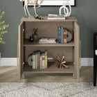Hudson&Canal Chabot 28"W Accent Cabinet - Antiqued Grey Oak-Features easy assembly