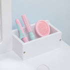 Qaba Kids Vanity Set with Mirror & Stool - White-Multi-storage dressing table: 2 large drawers + large top
