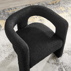 Modway Kayla Boucle Upholstered Armchair - Black-Sinuous Spring Support System