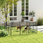 PawHut 12-Panel Dog Pen with Gate for Outdoor & Indoor - 31.5" H-Made of steel tube and steel wires for stability