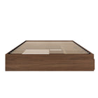 Nexera 3-Drawer Storage Bed Frame - Queen Size - Walnut-Fits a standard Queen size mattress. 500 pounds weight capacity