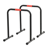Soozier Set of 2 Dip Bar - Dip Station Push Up Station for Full Body Strength Training Home Gym - Black-Durable steel frame with 264 lb weight capacity 