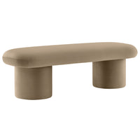 Modway Orla Performance Velvet Bench - Taupe-Stain-Resistant Performance Velvet