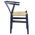 Modway Amish 29" Wood Dining Chair - Midnight-Non-Marking Foot Pins