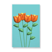 Denik Classic Layflat Notebook - Pop Florals-Layflat Journal Notebook