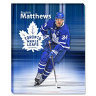 Auston Matthews Maple Leafs - Framed Canvas - 20" x 16"-Premium canvas print with gallery-wrapped edges