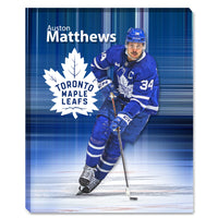 Auston Matthews Maple Leafs - Framed Canvas - 20" x 16"-Premium canvas print with gallery-wrapped edges