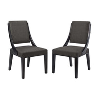 Modway Cambridge Upholstered Fabric Dining Chairs - Grey - 2 Pack-Modern Dining Chairs