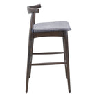 Zuo Tuzka Barstool - Grey/Espresso - Set of 2-Dimensions: 20.7" L x 20.7" W x 39.0" H