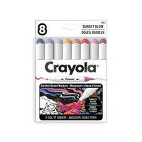 Crayola Colour Collections Dual-Tip Alcohol-Based Markers - Sunset Glow Edition - 8 Pack-Crayola colour collections dual-tip alcohol markers: premium set of 8 dual-tip, alcohol-based markers for adult colouring - featuring fine and chisel tips