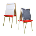 Crestline Child's Paper Roll Easel - 44" H x 19" W-Comes with a white dry-erase board on one side and a black alphabetic chalkboard on the reverse as well as a 15" x 100' paper roll on the top.