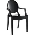 Nicer Furniture Louis XVI Ghost Chair - Black - 4 Pack-Famous Louis XVI style, Comfortable Chair.