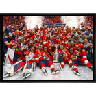 Florida Panthers 2024 Stanley Cup - Framed Canvas - 31" x 22"-Premium canvas print with gallery-wrapped edges