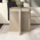 Hudson&Canal Laguna 20" Wide Square Side Table - Alder White-Clean with a soft, dry cloth and no harsh chemicals or abrasive cleaning materials