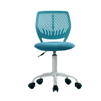 Homy Casa Turquoise Fabric Swivel Desk Chair-Ergonomic Design: Breathable backrest providing excellent support for extended study sessions