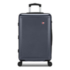 Swiss Gear Hardside Spinner 24" Checked Luggage - Navy-Comfort-grip, co-molded top and side handles