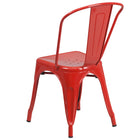 Flash Furniture 31.5'' Square Red Metal Indoor-Outdoor Table Set with 4 Stack Chairs (ET-CT002-4-30-RED-GG)-ANSI BIFMA Certified