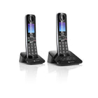 Motorola D87 Series Bluetooth Cordless Telephone - Black - 2 Pack-Digital Answering Machine: Never miss a call with up to 60 minutes recording time