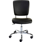 Staples Nadler Luxura Armless Office Chair - Black-Upholstered in Luxura, a fully synthetic material made from Polyurethane that is durable and comfortable
