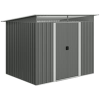 Outsunny 8.5' x 6' Garden Storage Shed with Skylight-This storage unit offers ample space for all your outdoor equipment needs, from garden tools to pool supplies
