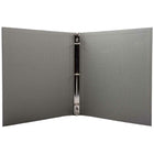 JAM Paper Premium Linen Textured 1" 3-Ring Binder - Grey -Wide front and back binder panels fully cover standard dividers and sheet protectors. Our 3 metal ring binders have 2 buttons for easy opening and closing, and a convenient pocket on the inside flap