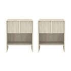 Manhattan Comfort Novara 22" Contemporary 1-Drawer Nightstand - Whitewashed Oak-Compact & Functional Design: Ideal for bedrooms, guest rooms, or smaller spaces