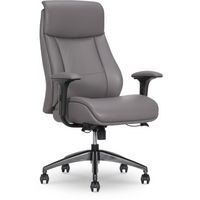La-Z-Boy Renzo Task Office Chair - Grey-ComfortCore Plus with memory foam and coil layered seat cushion provides plush, reliable support