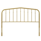 Modway Lennon Metal Queen Headboard - Gold-Height Adjustable